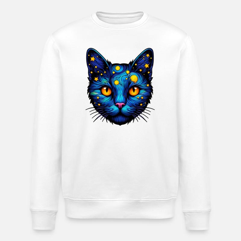 Chat - Sweat bio ROLLER Stanley/Stella Unisexe - blanc