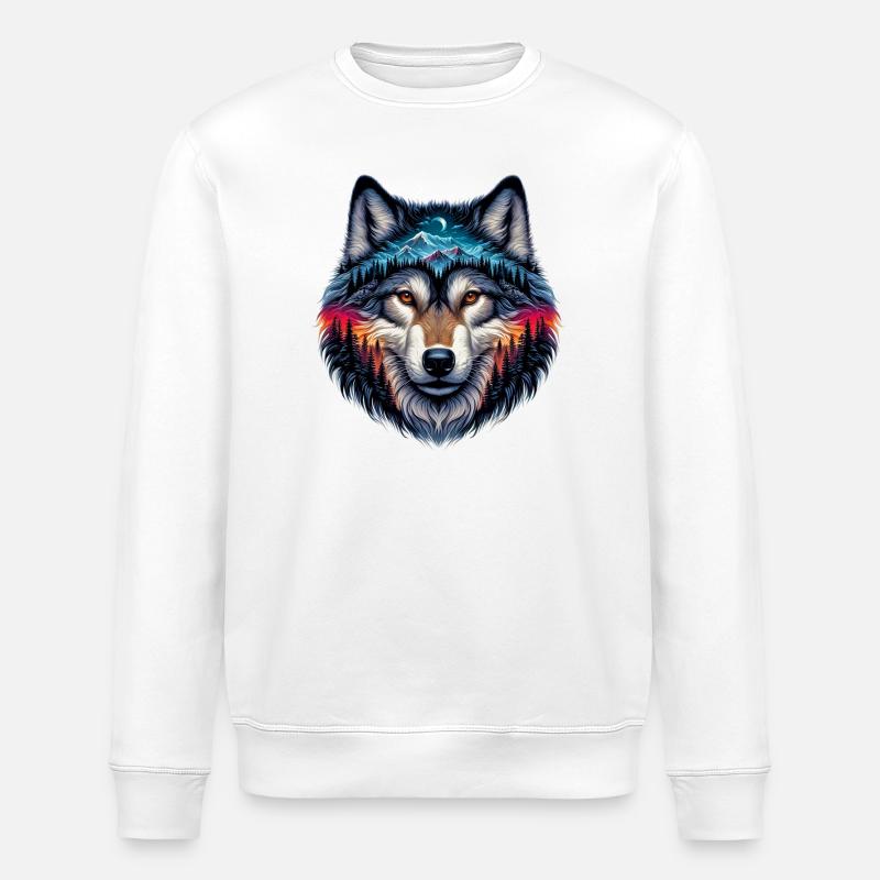 Wolf - Stanley/Stella Unisex Bio-Sweatshirt ROLLER - Weiß