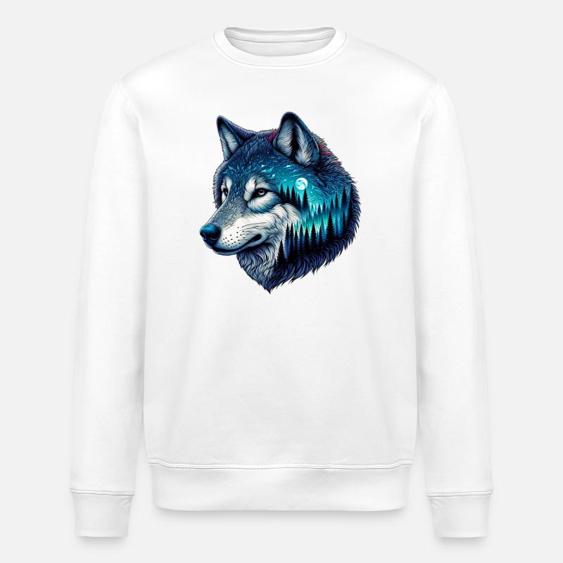 Wolf - Stanley/Stella Unisex Bio-Sweatshirt ROLLER - Weiß