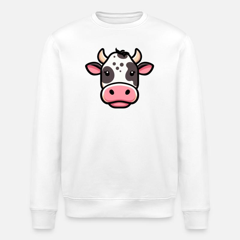 Vache - Sweat bio ROLLER Stanley/Stella Unisexe - blanc