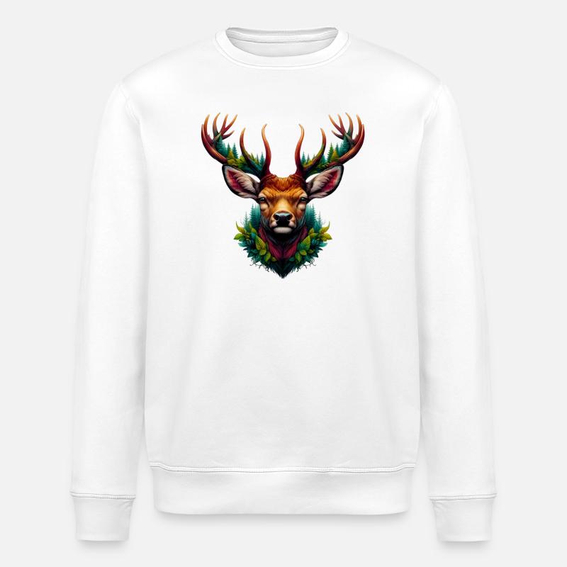 Cerf - Sweat bio ROLLER Stanley/Stella Unisexe - blanc