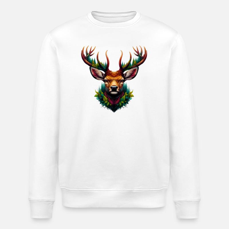 Hirsch - Stanley/Stella Unisex Bio-Sweatshirt ROLLER - Weiß
