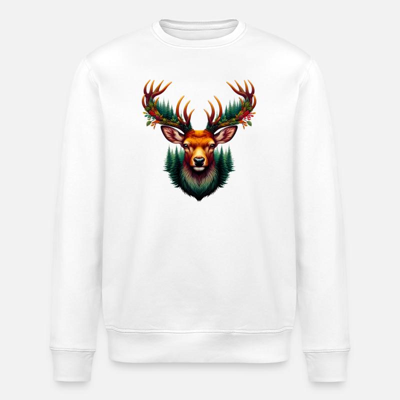 Hirsch - Stanley/Stella Unisex Bio-Sweatshirt ROLLER - Weiß
