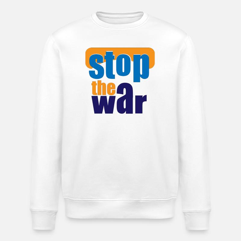 Stop the wars - Stanley/Stella ROLLER Unisex Organic Sweatshirt - white