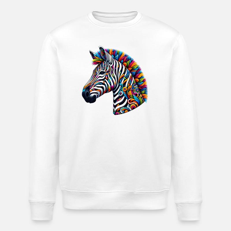 Zebra - Stanley/Stella ROLLER Unisex Organic Sweatshirt - white