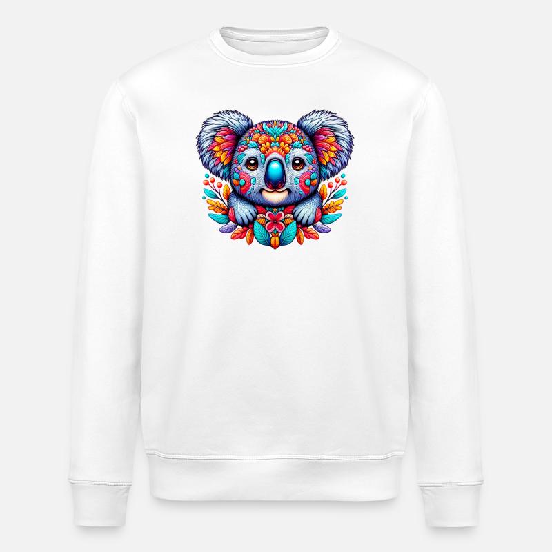 Koala - Stanley/Stella ROLLER Unisex Organic Sweatshirt - white