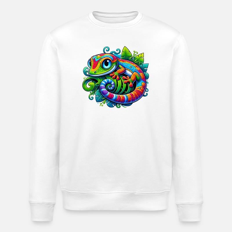 Gecko - Stanley/Stella ROLLER Unisex Organic Sweatshirt - white