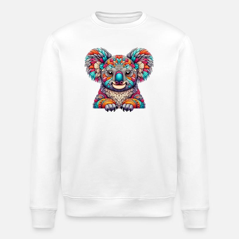 Koala - Stanley/Stella ROLLER Unisex Organic Sweatshirt - white