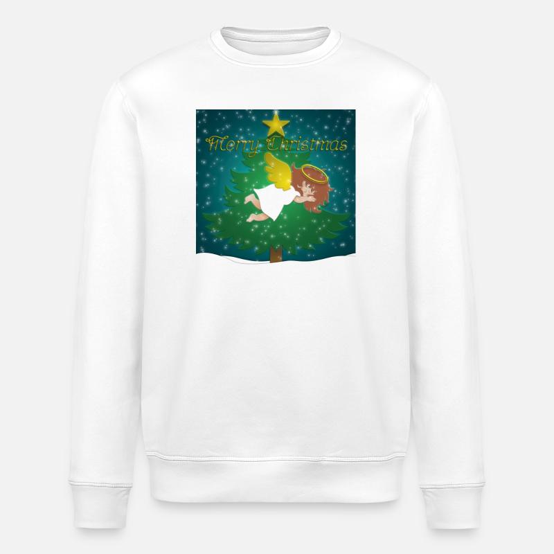 Sleeping Angel - Stanley/Stella ROLLER Unisex Organic Sweatshirt - white