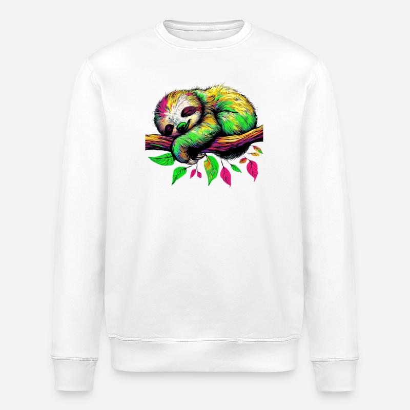 Faultier - Stanley/Stella Unisex Bio-Sweatshirt ROLLER - Weiß