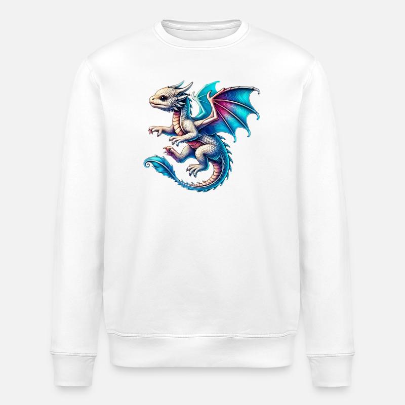 Dragon - Stanley/Stella ROLLER Unisex Organic Sweatshirt - white
