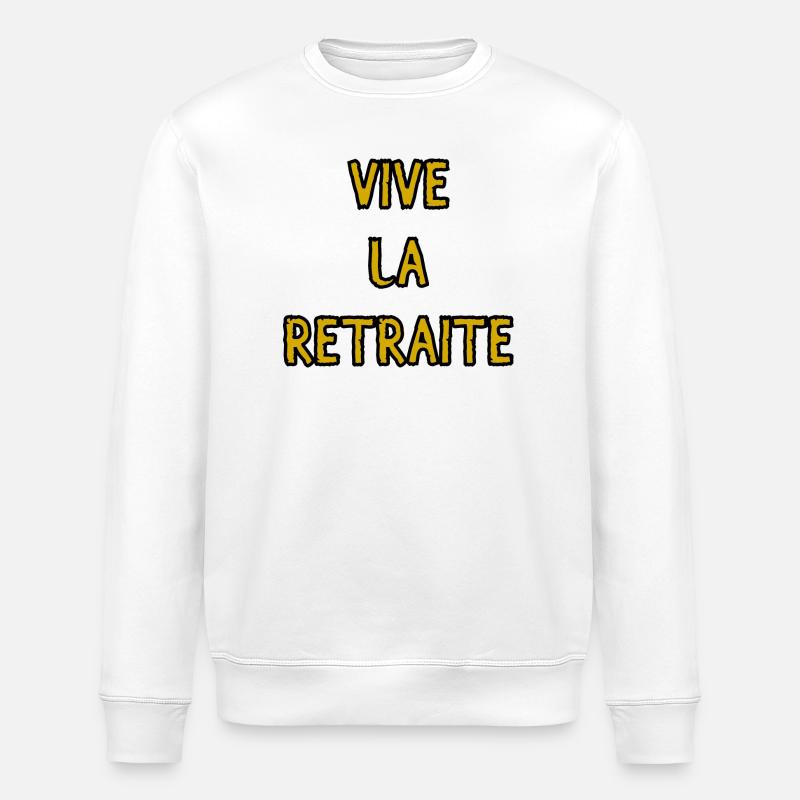 RETRAITE. VACANCES. RETRAITE. RETRAITEE - Sweat bio ROLLER Stanley/Stella Unisexe - blanc