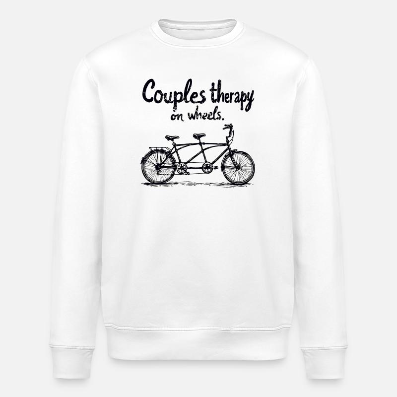 Thérapie par le vélo en tandem - Sweat bio ROLLER Stanley/Stella Unisexe - blanc