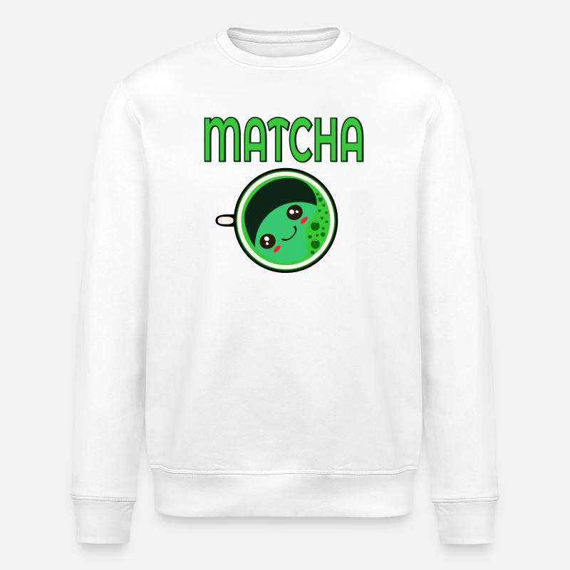 KAWAII MATCHA GRÜNER TEE - Stanley/Stella Unisex Bio-Sweatshirt ROLLER - Weiß