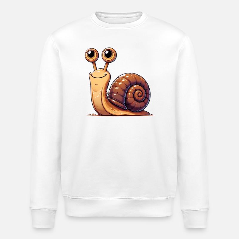 Schnecke - Stanley/Stella Unisex Bio-Sweatshirt ROLLER - Weiß