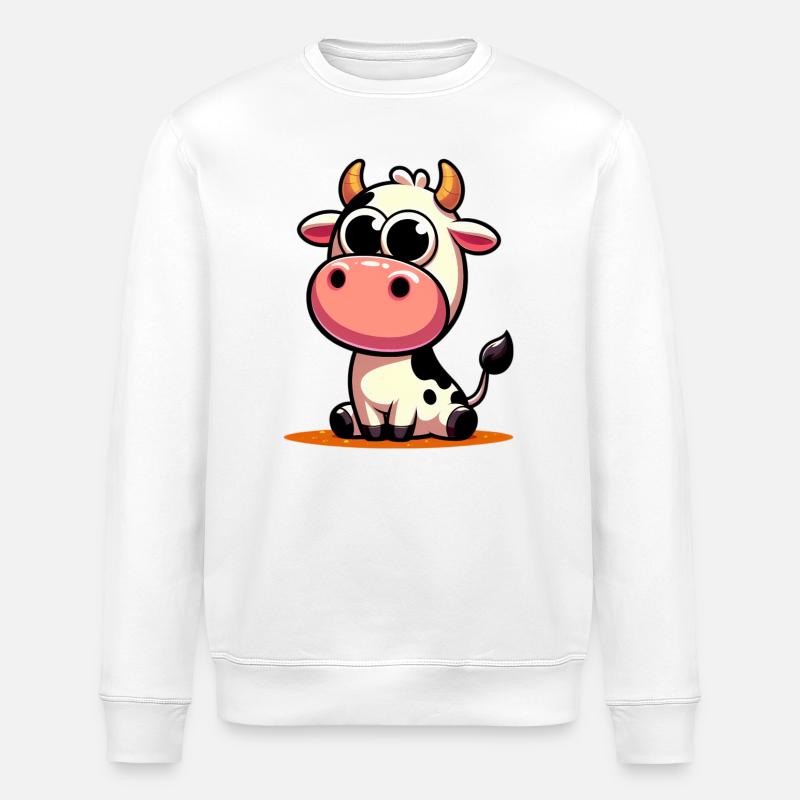 Kuh - Stanley/Stella Unisex Bio-Sweatshirt ROLLER - Weiß