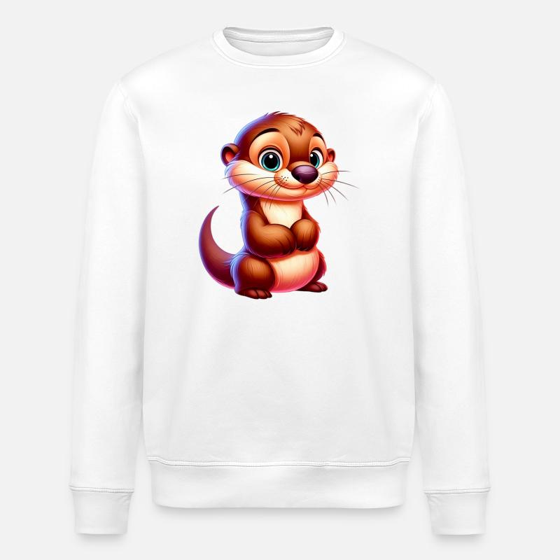 Loutre - Sweat bio ROLLER Stanley/Stella Unisexe - blanc