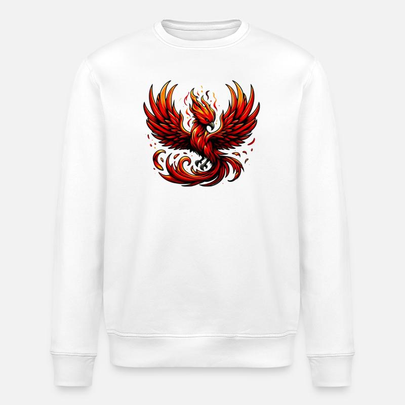 Red Phoenix - Stanley/Stella ROLLER Unisex Organic Sweatshirt - white