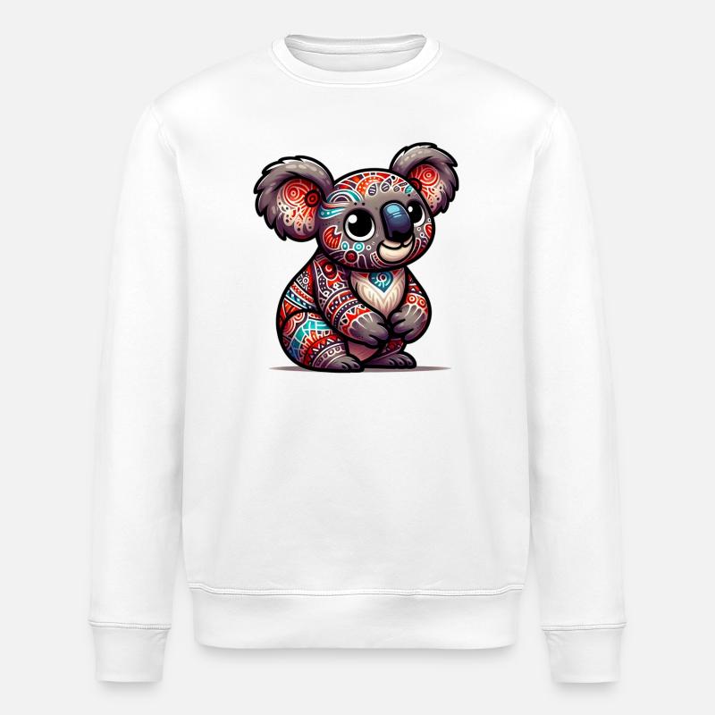 Koala - Stanley/Stella ROLLER Unisex Organic Sweatshirt - white