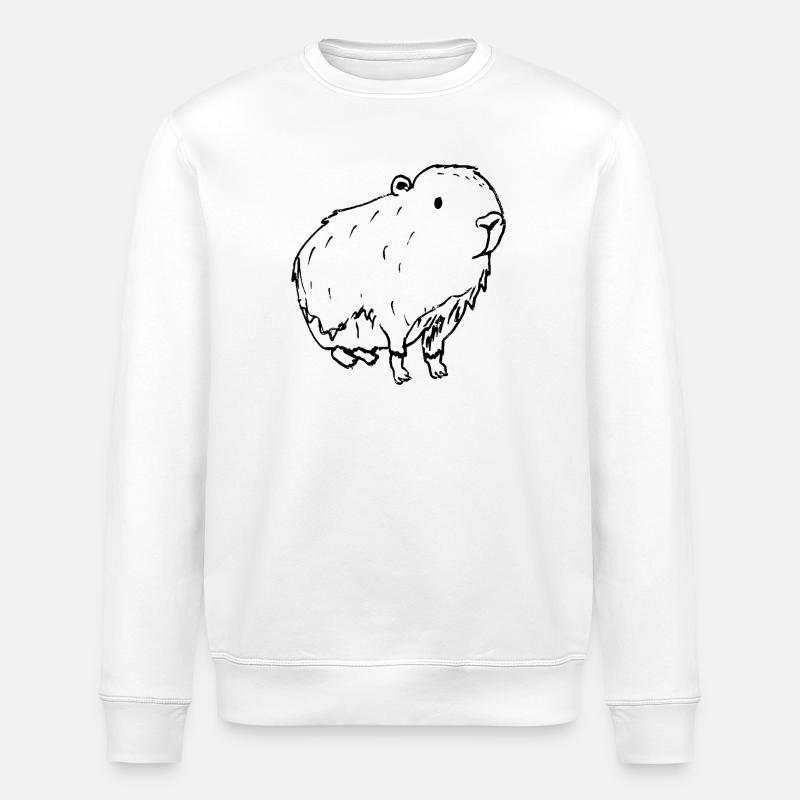 Abstrait Kapybara Noir - Sweat bio ROLLER Stanley/Stella Unisexe - blanc