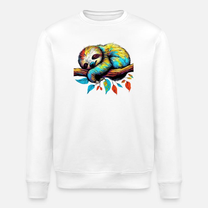 Faultier - Stanley/Stella Unisex Bio-Sweatshirt ROLLER - Weiß