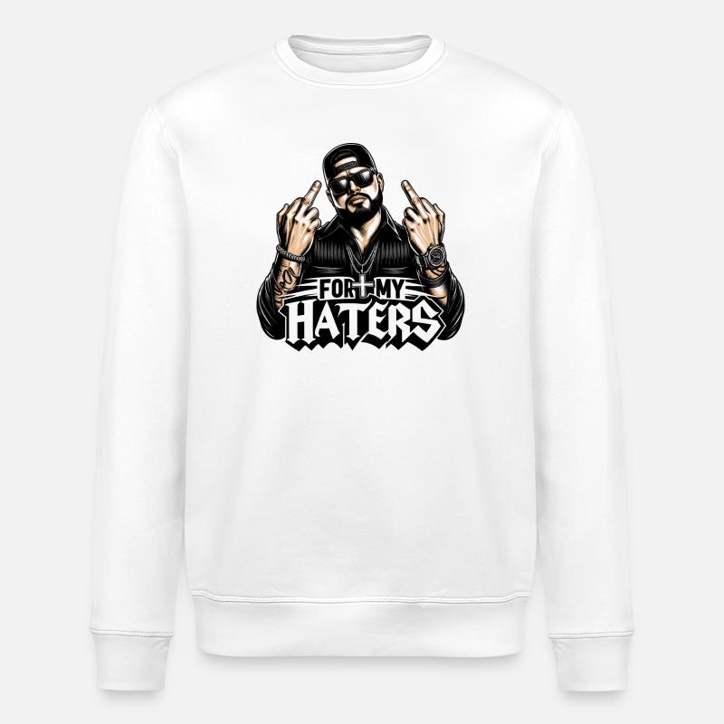 Coole Gangster - Stanley/Stella Unisex Bio-Sweatshirt ROLLER - Weiß