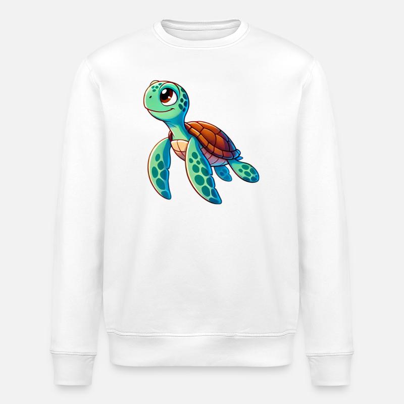 Turtle - Stanley/Stella ROLLER Unisex Organic Sweatshirt - white