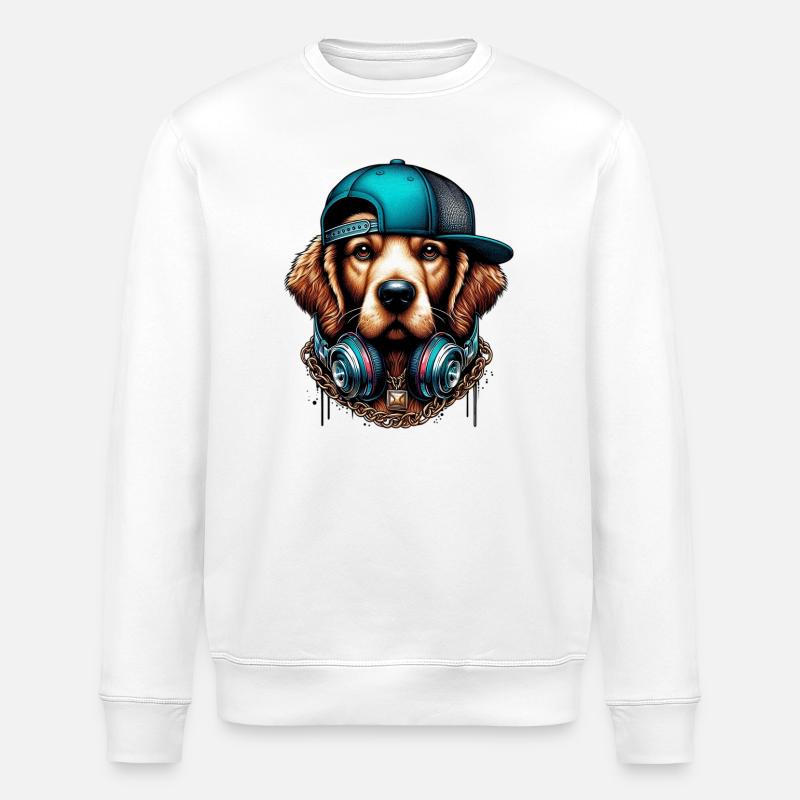 Hund - Stanley/Stella Unisex Bio-Sweatshirt ROLLER - Weiß