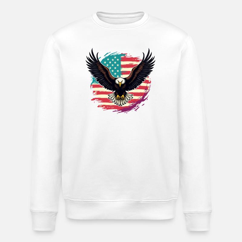 Weißkopfseeadler - Stanley/Stella Unisex Bio-Sweatshirt ROLLER - Weiß