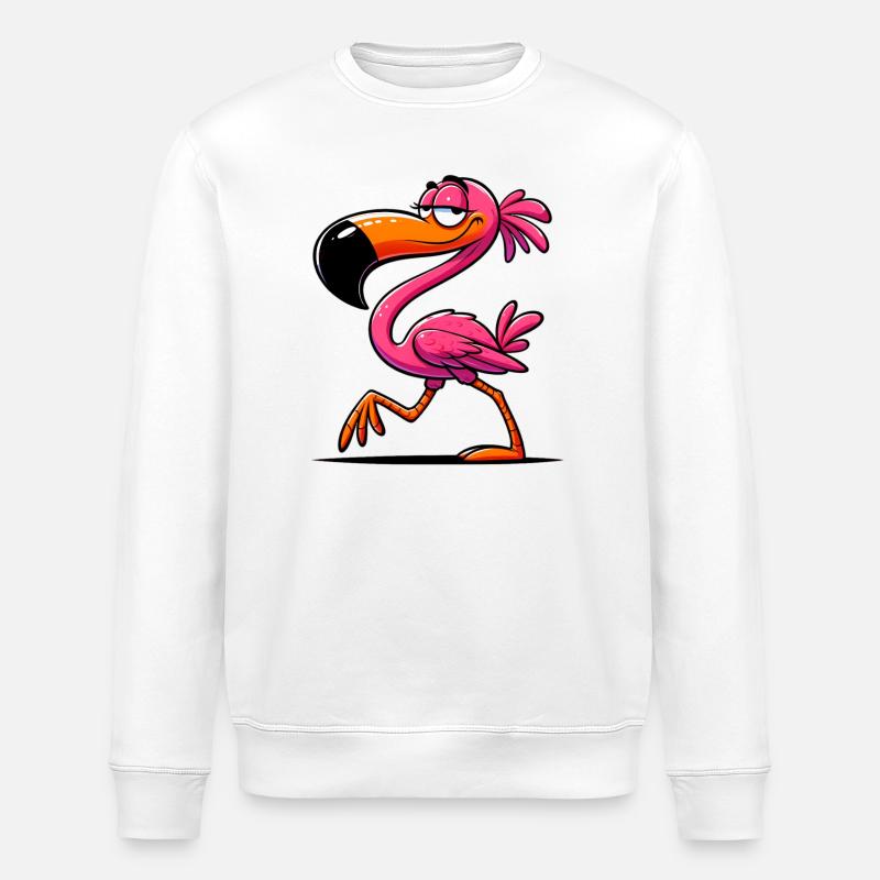Flamingo - Stanley/Stella Unisex Bio-Sweatshirt ROLLER - Weiß