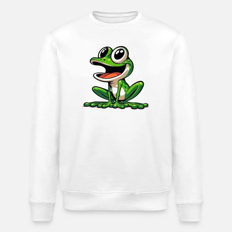 Frosch - Stanley/Stella Unisex Bio-Sweatshirt ROLLER - Weiß