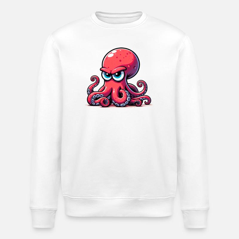 Krake - Stanley/Stella Unisex Bio-Sweatshirt ROLLER - Weiß