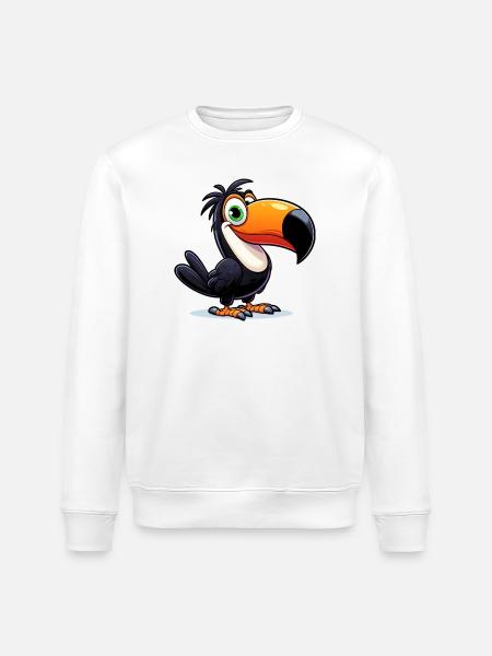 Toucan - Stanley/Stella ROLLER Unisex Organic Sweatshirt - white
