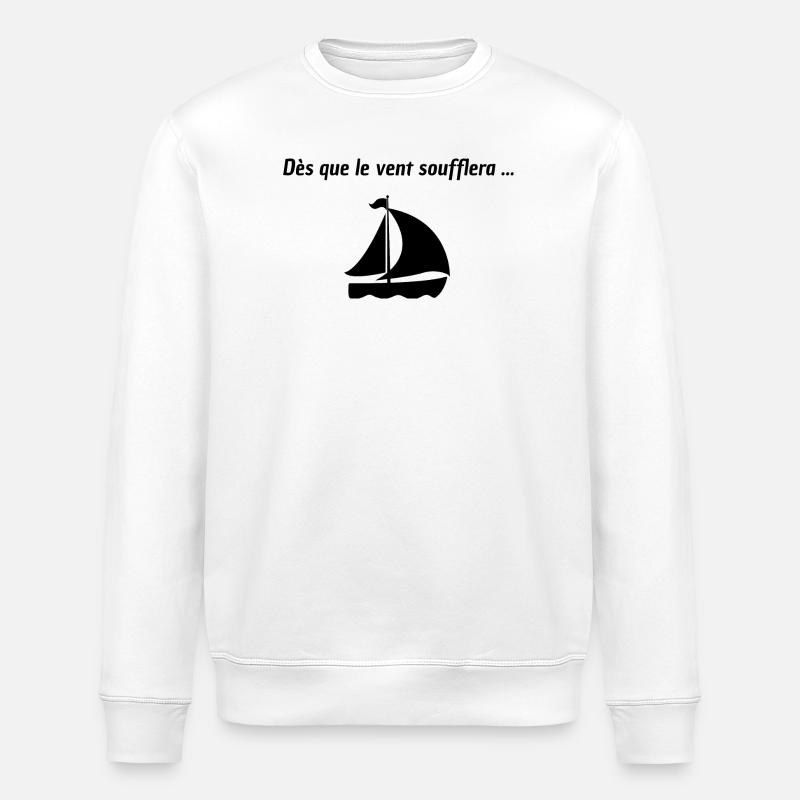 Dès que le vent soufflera - Sweat bio ROLLER Stanley/Stella Unisexe - blanc
