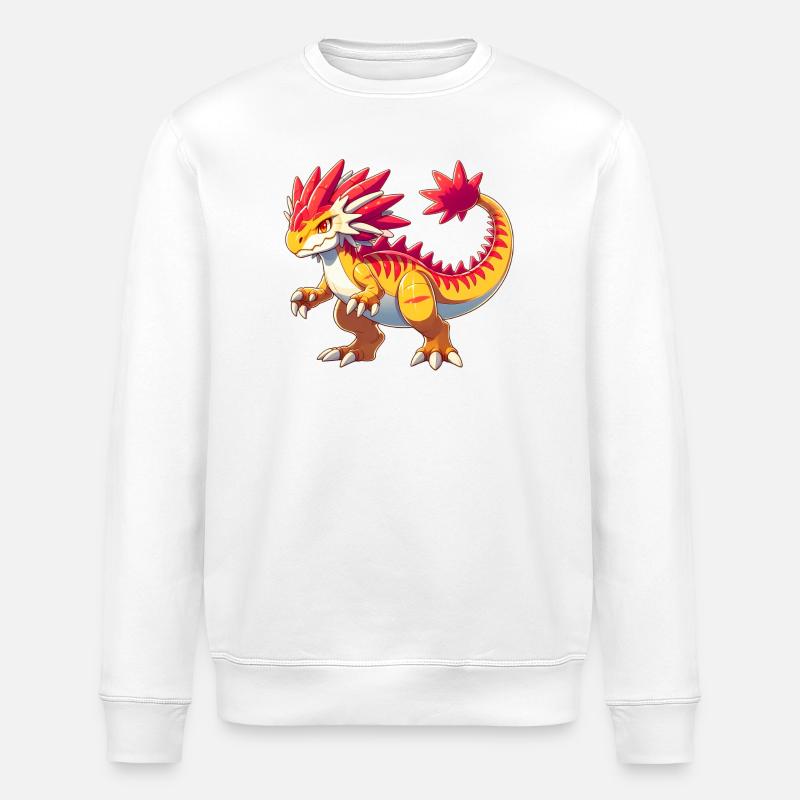 Dinosaurier - Stanley/Stella Unisex Bio-Sweatshirt ROLLER - Weiß