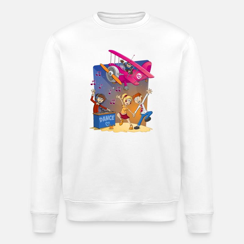 Dance, dance, dance, cheerful image - Stanley/Stella ROLLER Unisex Organic Sweatshirt - white
