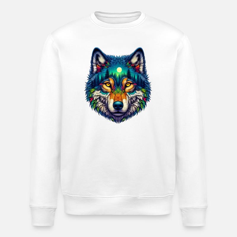 Wolf - Stanley/Stella ROLLER Unisex Organic Sweatshirt - white