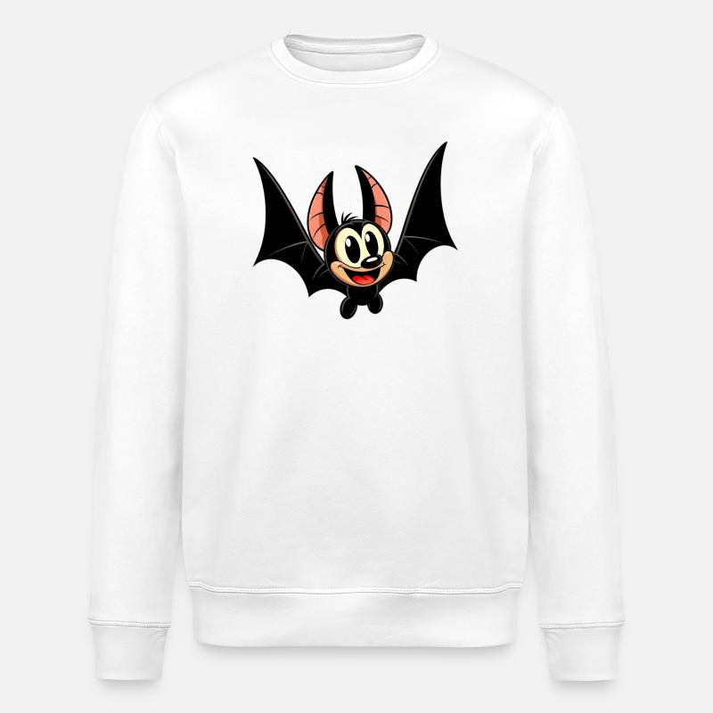 Fledermaus - Stanley/Stella Unisex Bio-Sweatshirt ROLLER - Weiß