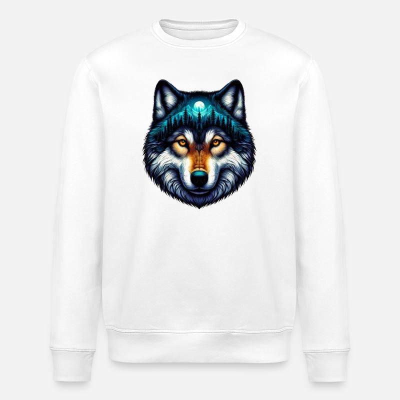 Loup - Sweat bio ROLLER Stanley/Stella Unisexe - blanc