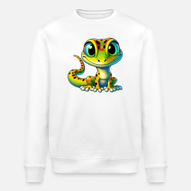 Gecko - Stanley/Stella ROLLER Unisex Organic Sweatshirt - white