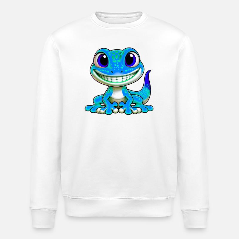 Gecko - Stanley/Stella Unisex Bio-Sweatshirt ROLLER - Weiß