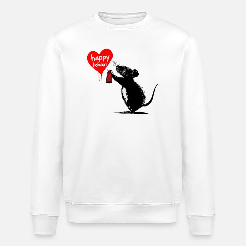 Holiday Rebel : Salutations de graffiti - Sweat bio ROLLER Stanley/Stella Unisexe - blanc
