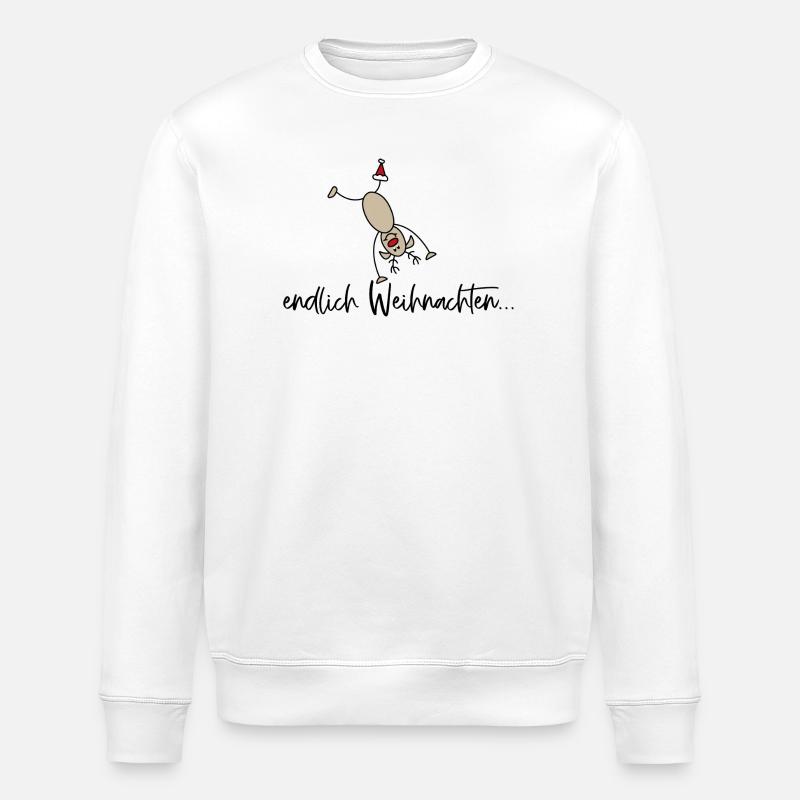 Noël drôle - Sweat bio ROLLER Stanley/Stella Unisexe - blanc