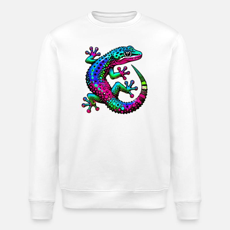 Gecko - Stanley/Stella ROLLER Unisex Organic Sweatshirt - white