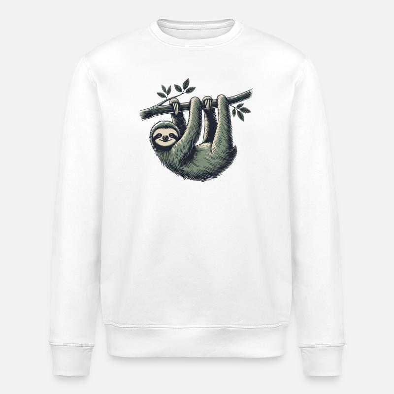 Faultier - Stanley/Stella Unisex Bio-Sweatshirt ROLLER - Weiß