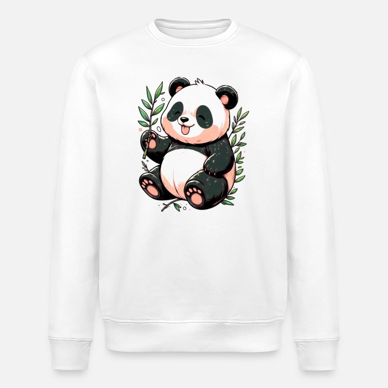 Panda - Stanley/Stella Unisex Bio-Sweatshirt ROLLER - Weiß