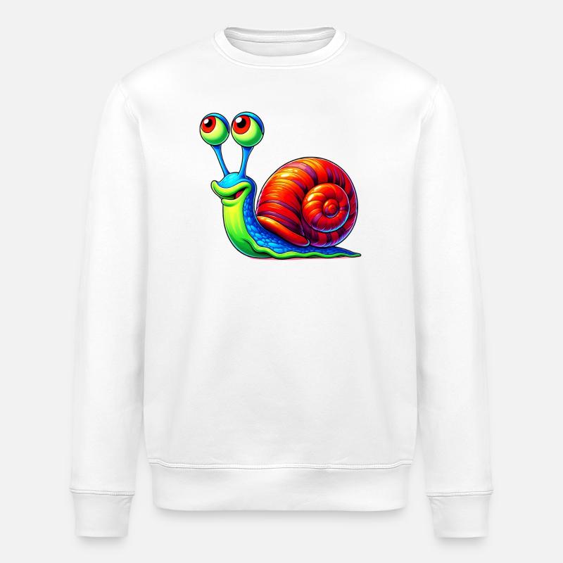 Schnecke - Stanley/Stella Unisex Bio-Sweatshirt ROLLER - Weiß