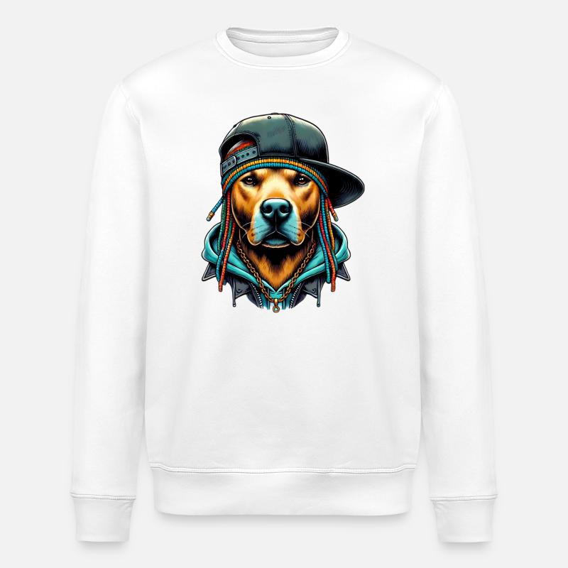 Hund - Stanley/Stella Unisex Bio-Sweatshirt ROLLER - Weiß