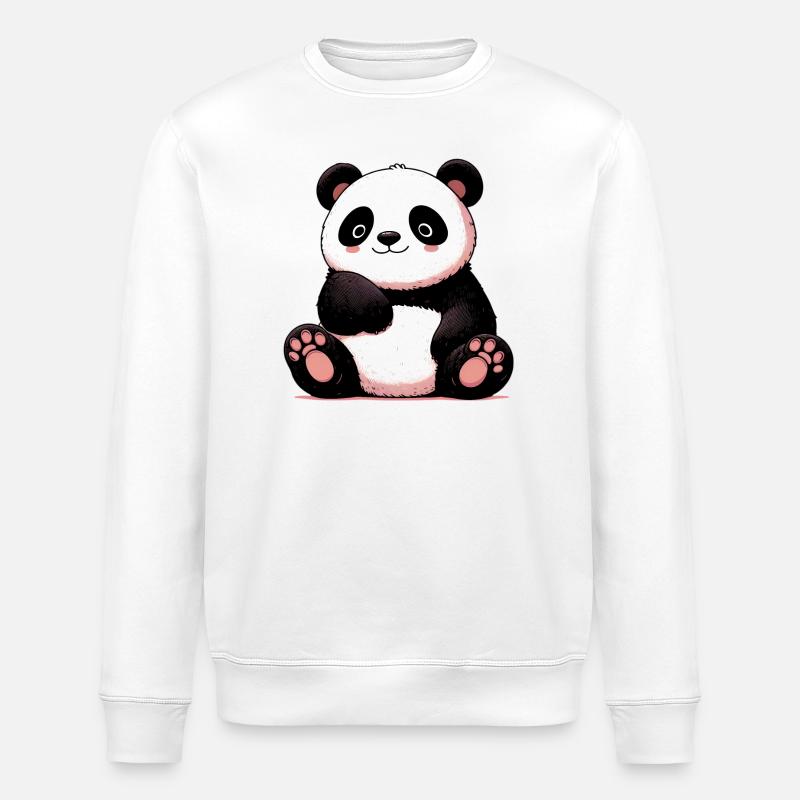 Panda - Stanley/Stella Unisex Bio-Sweatshirt ROLLER - Weiß