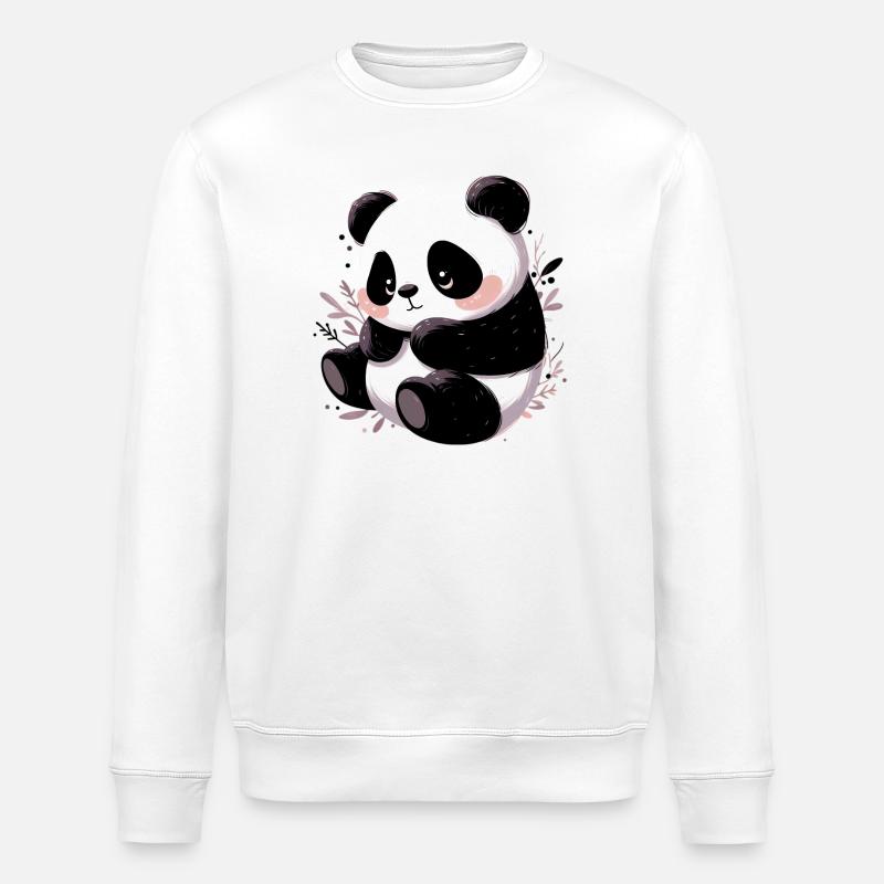 Panda - Stanley/Stella Unisex Bio-Sweatshirt ROLLER - Weiß